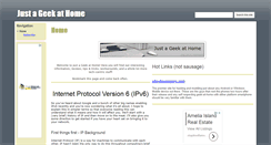 Desktop Screenshot of justageekathome.com