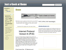 Tablet Screenshot of justageekathome.com